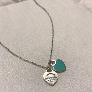 Mini double heart tag pendant
